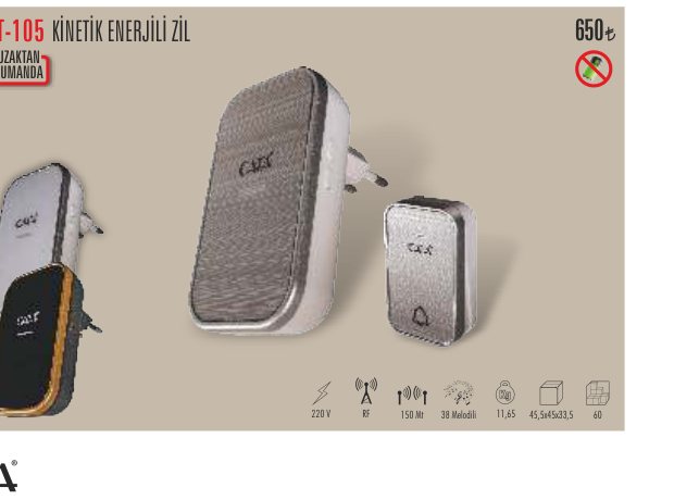 CATA CT-105 · KİNETİK ENERJİLİ ZİL UZAKTAN