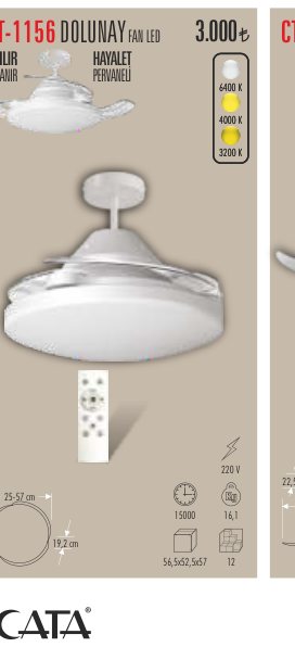 CATA CT-1156 · DOLUNAY FAN LED HAYALET