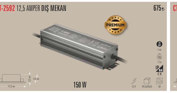 CATA CT-2592 · AMPER DIŞ MEKAN
