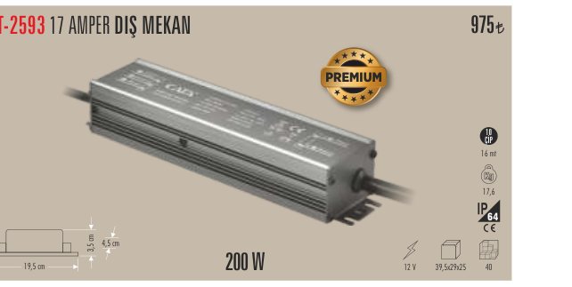 CATA CT-2593 · AMPER DIŞ MEKAN