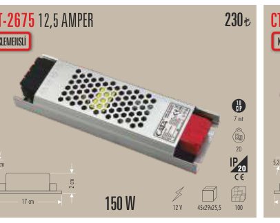 CATA CT-2675 · AMPER KLEMENSLİ