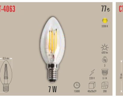 CATA CT-4063 · LED Ampul ve Filament