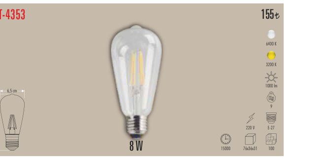 CATA CT-4353 · LED Ampul ve Filament