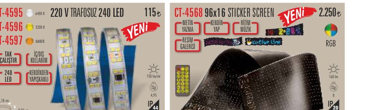 CATA CT-4595 · V TRAFOSUZ LED K i N E Y