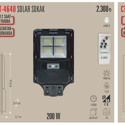 CATA CT-4640 · SOLAR SOKAK SAAT