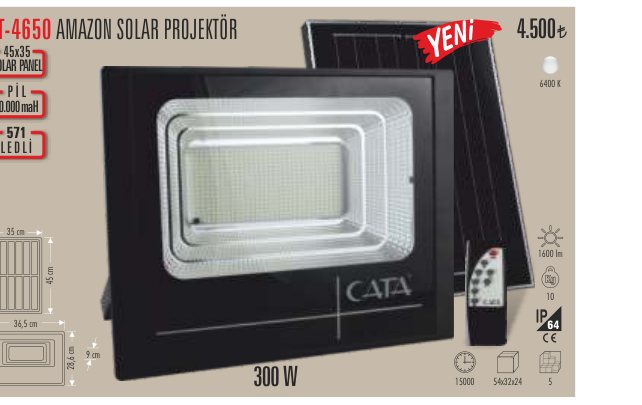 CATA CT-4650 · i AMAZON SOLAR PROJEKTÖR N E Y PANEL