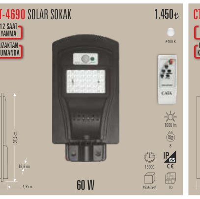 CATA CT-4690 · SOLAR SOKAK SAAT
