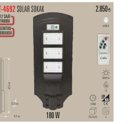 CATA CT-4692 · SOLAR SOKAK SAAT