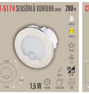 CATA CT-5174 · SENSÖRLÜ KORİDOR SATİN