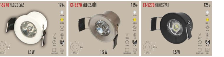 CATA CT-5270 · BEYAZ SATİN SİYAH YILDIZ