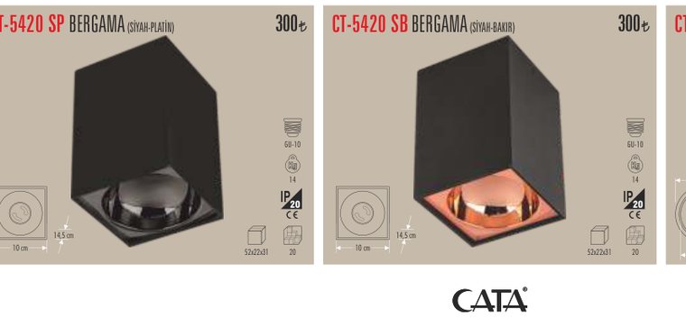 CATA CT-5420 · SP SB BERGAMA (SİYAH-PLATİN) (SİYAH-BAKIR)