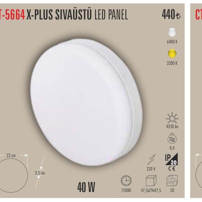 CATA CT-5664 · X-PLUS SIVAÜSTÜ LED PANEL