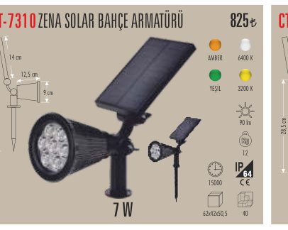 CATA CT-7310 · ZENA SOLAR BAHÇE ARMATÜRÜ