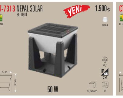 CATA CT-7313 · i N NEPAL SOLAR E Y SET ÜSTÜ