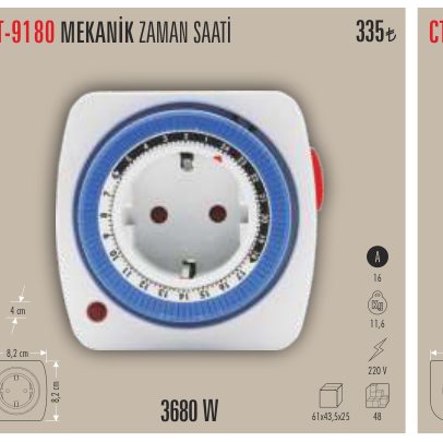 CATA CT-9180 · MEKANİK ZAMAN SAATİ