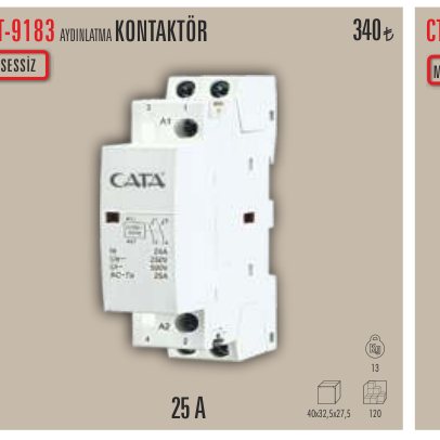 CATA CT-9183 · KONTAKTÖR AYDINLATMA C SESSİZ MONOFAZE