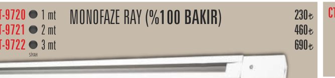 CATA CT-9722 · MONOFAZE RAY (%100 BAKIR) mt
